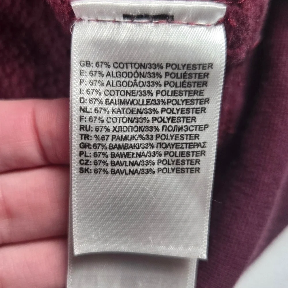 The North Face Hoodie Men's XL Maroon Burgundy‎ Graphic Pullover Sweatshirt